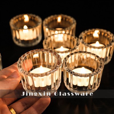 Vertikal chiziqli shisha sham sham