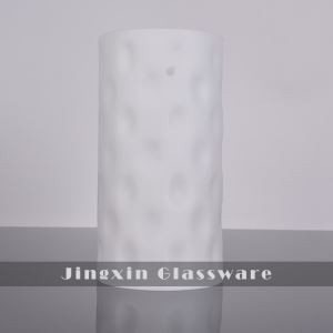 Sovuq Oq silindrli Og'izni shishiradigan shisha chiroq soya